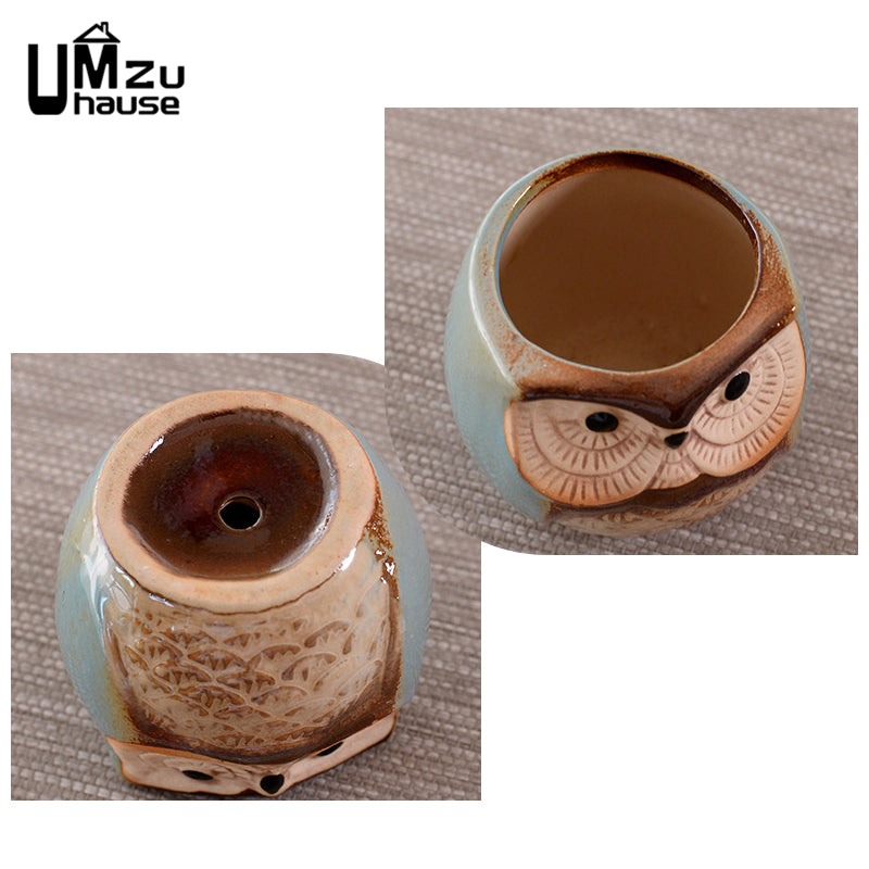 Mini Owl Ceramic Plant Pots Moderne Vases