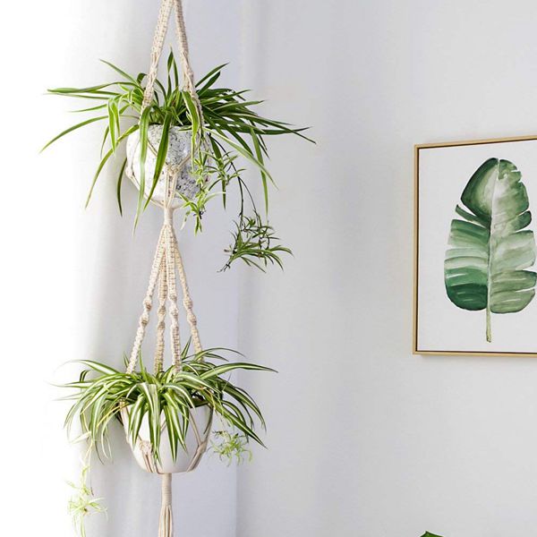 Macrame Plant Hangers - Pack of 4 Moderne Vases