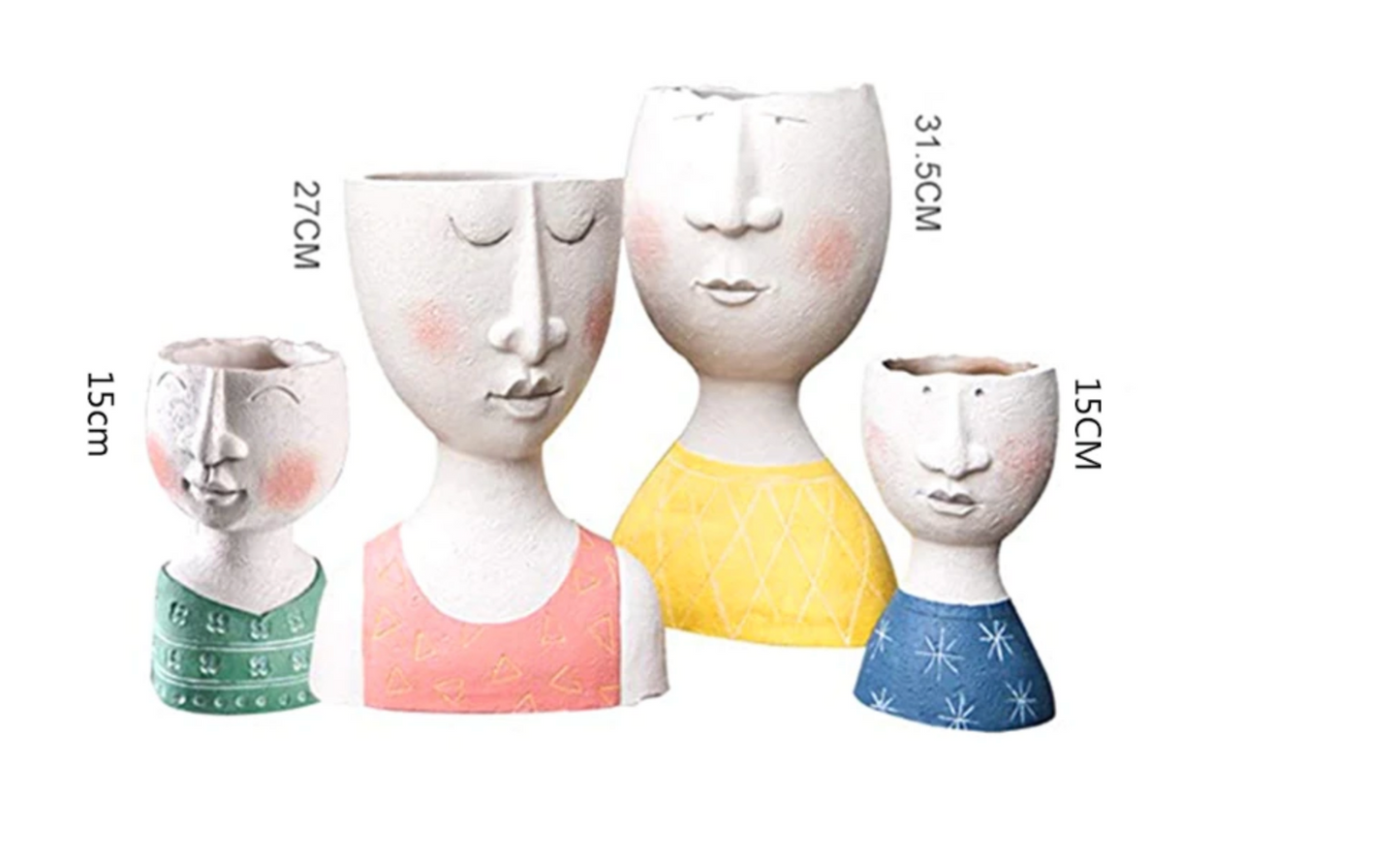 Art Portrait Flower Pot Vase Moderne Vases