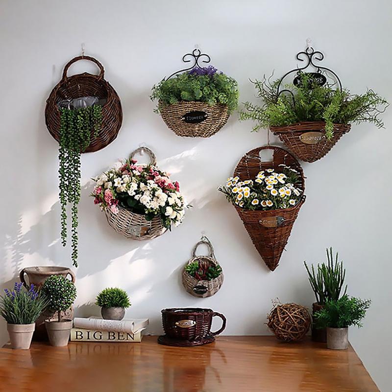 Hanging Wicker Baskets Moderne Vases