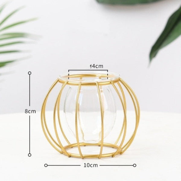 Creative Glass and Iron Vases Moderne Vases