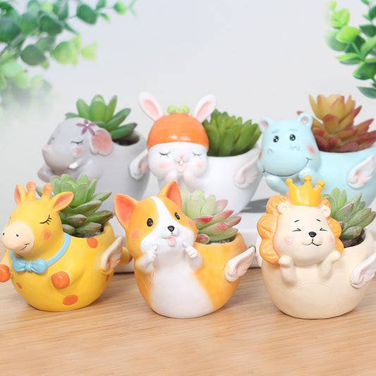 Fun Animals Plant Pots Moderne Vases