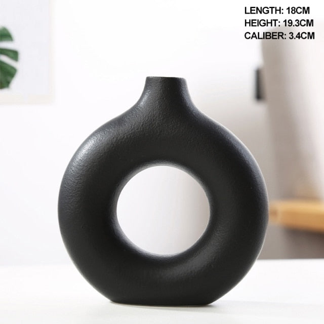 Nordic Ceramic Circular Vases Moderne Vases