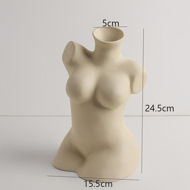 Feminine Sculpture Ceramic Vase Moderne Vases