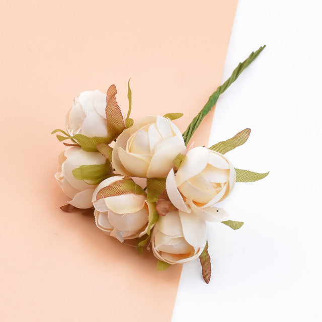 Multicolor Silk Roses Bouquet Moderne Vases