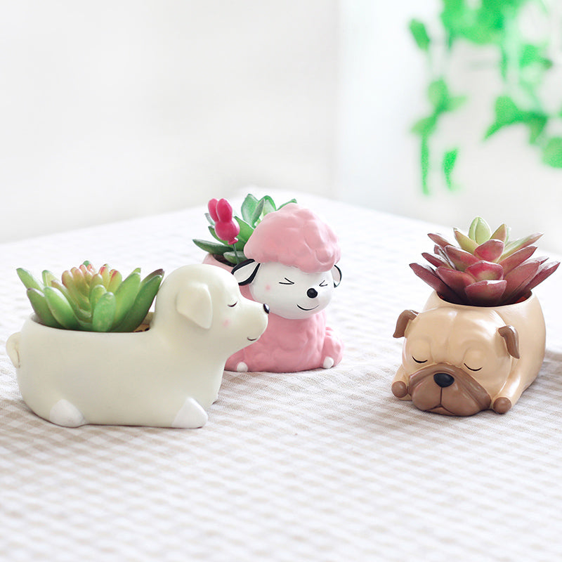 Cute Dog Plant Pots Moderne Vases