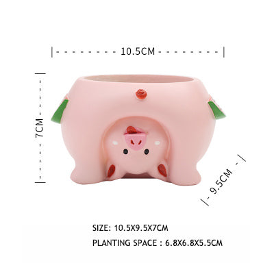 Upside Down Cartoon Animal Plant Pots Moderne Vases