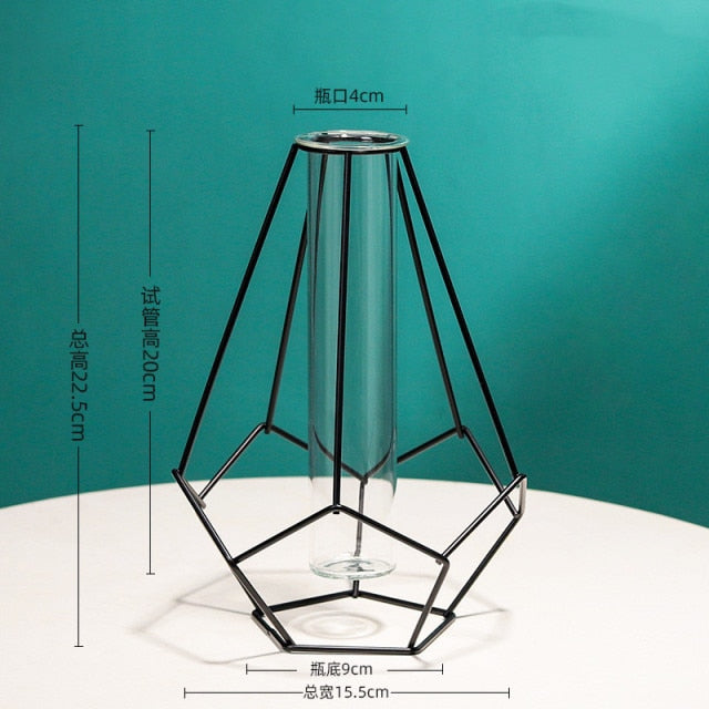 Nordic Glass and Metal Vases Moderne Vases