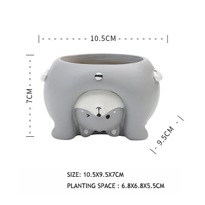 Upside Down Cartoon Animal Plant Pots Moderne Vases