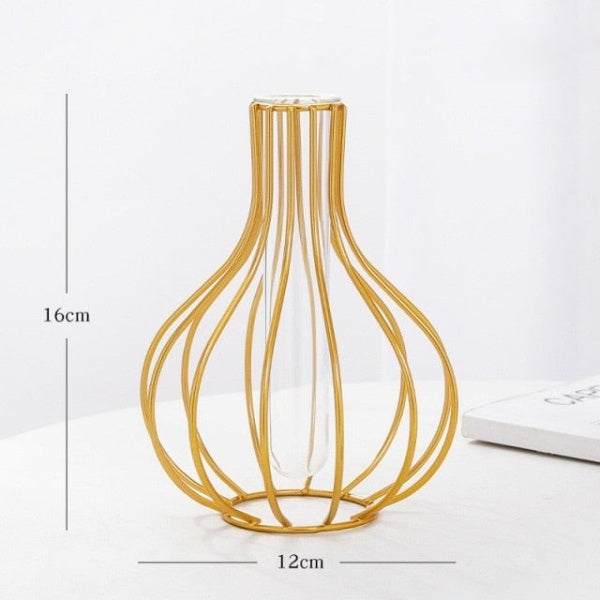 Nordic Glass and Metal Vases Moderne Vases