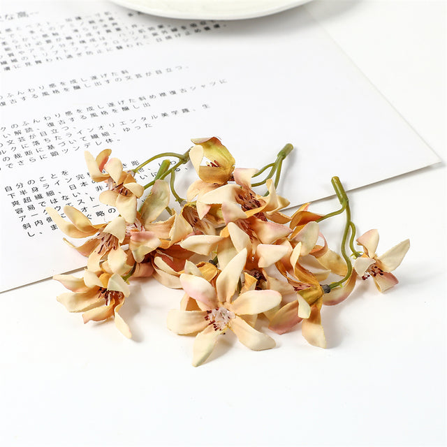 Silk Magnolia Orchids Bouquets Moderne Vases