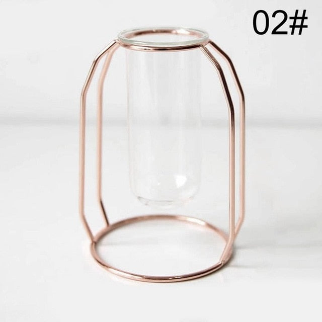 Nordic Glass and Metal Vases Moderne Vases