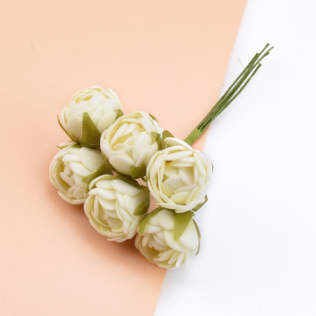 Silk Tea Buds Roses Moderne Vases