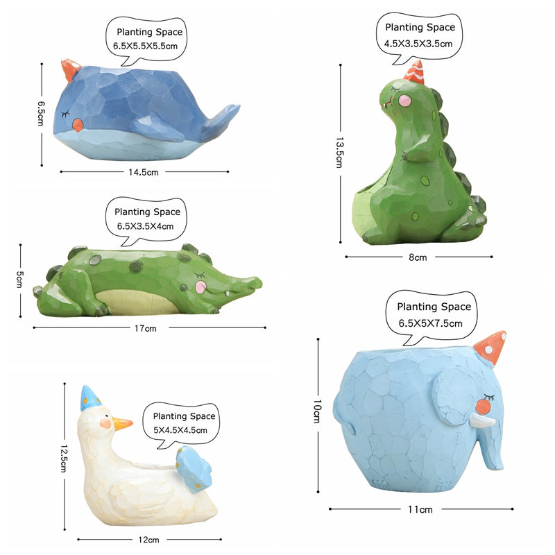 Cute Animals Plant Pots Moderne Vases
