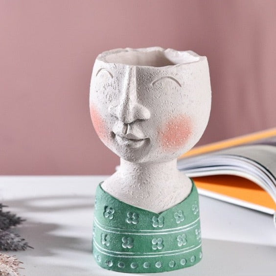 Art Portrait Flower Pot Vase Moderne Vases