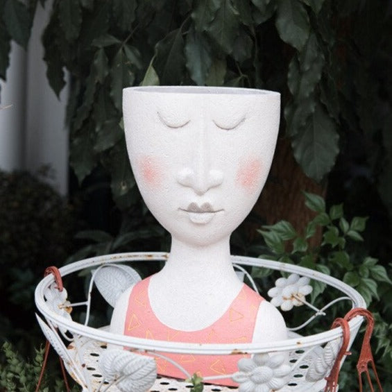 Art Portrait Flower Pot Vase Moderne Vases