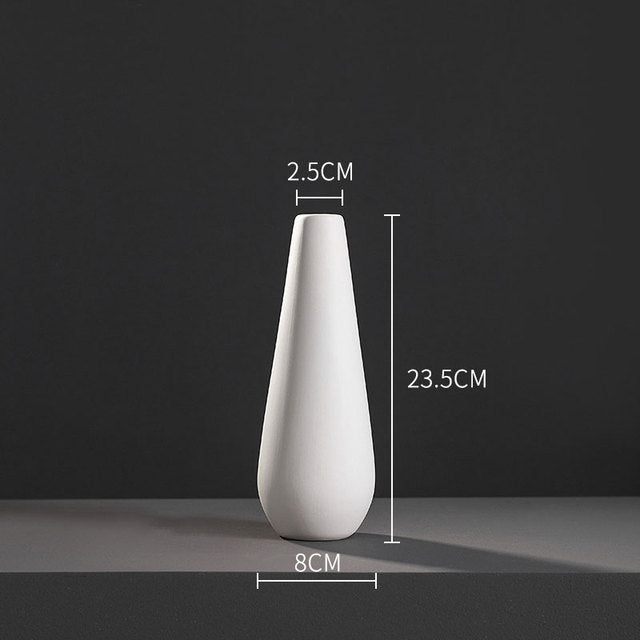 White Porcelain Flower Vases Moderne Vases