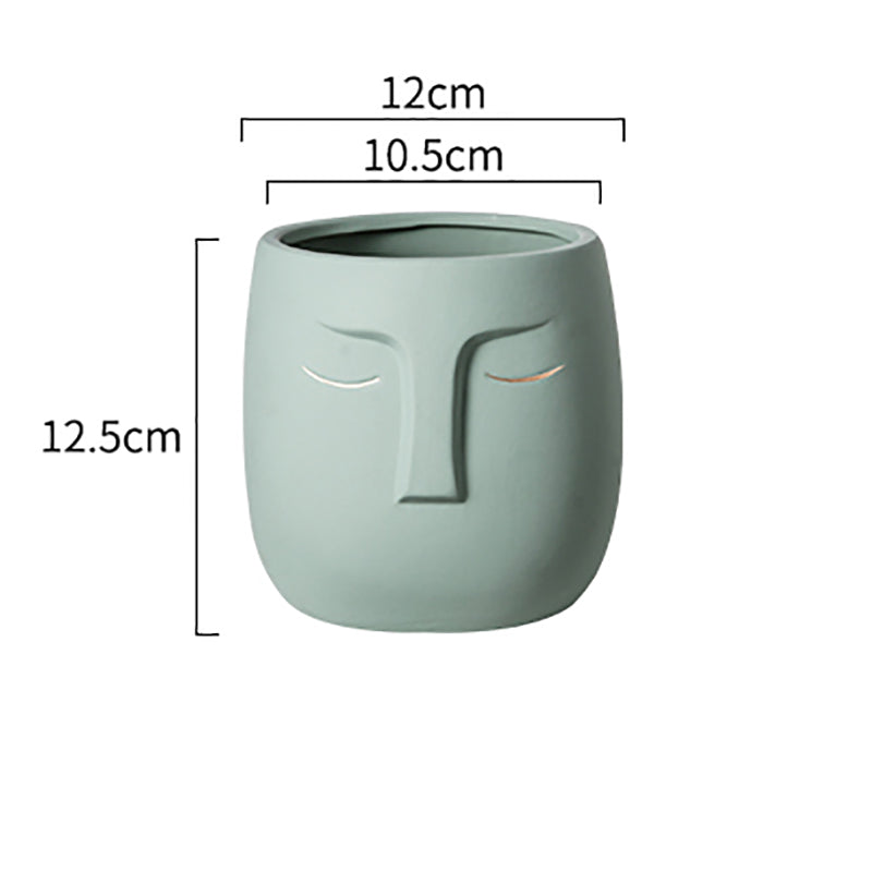 Creative Ceramic Face Vase Moderne Vases