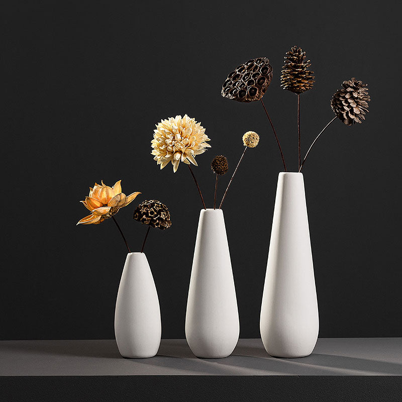 White Porcelain Flower Vases Moderne Vases