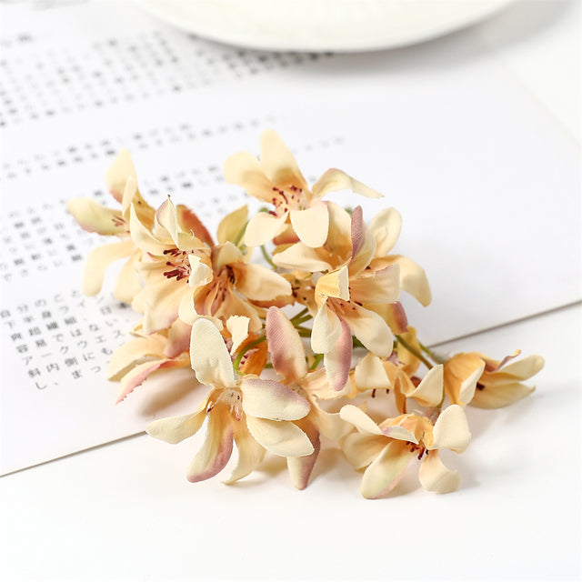 Silk Magnolia Orchids Bouquets Moderne Vases