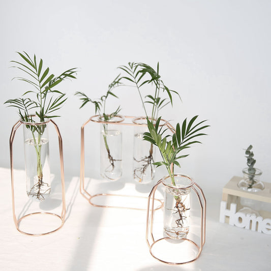 Creative Glass and Iron Vases Moderne Vases