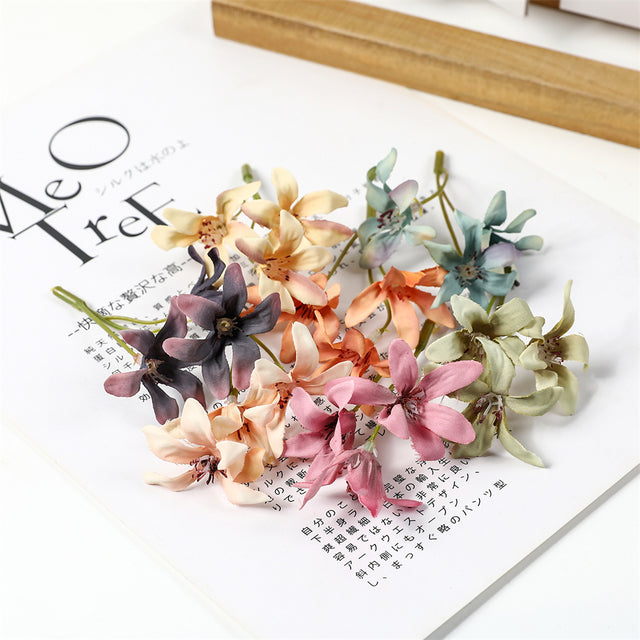 Silk Magnolia Orchids Bouquets Moderne Vases