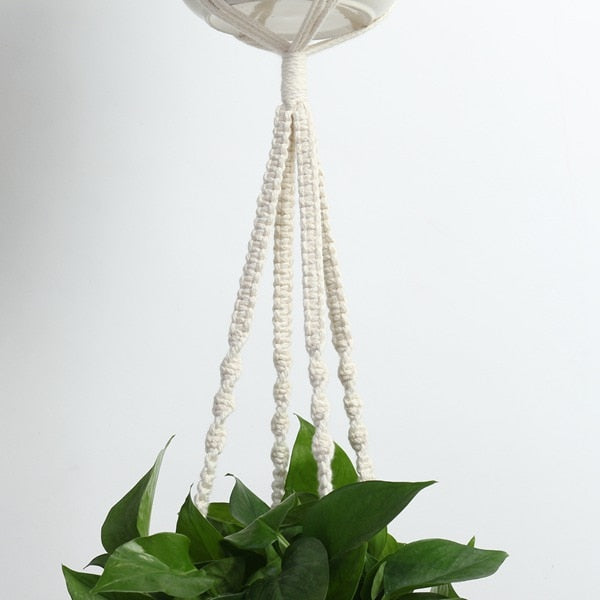 Macrame Plant Hangers - Pack of 4 Moderne Vases
