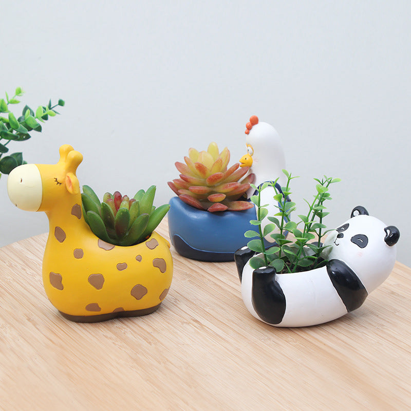 Cute Zoo Animal Plant Pots Moderne Vases