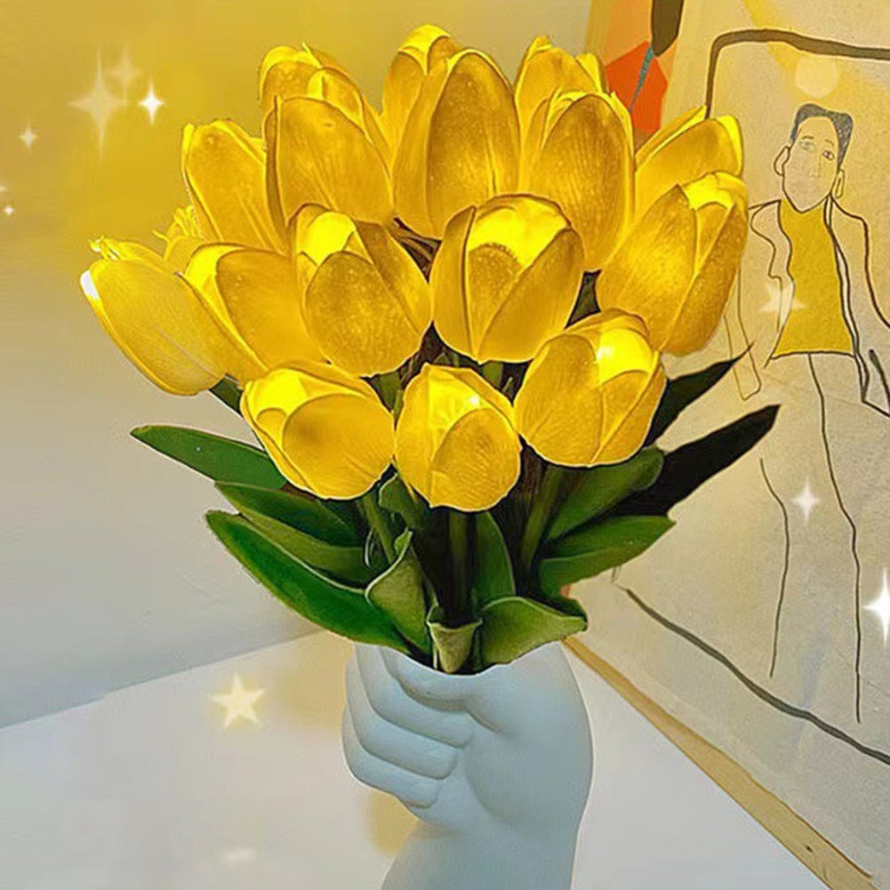 LED Tulip Table Lamp Moderne Vases