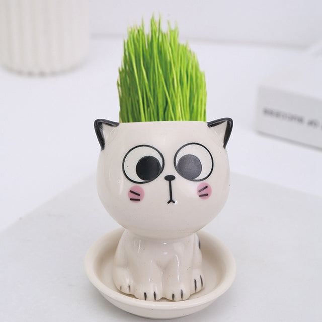 Japanese Cartoon Cat Ceramic Plant Pot Moderne Vases