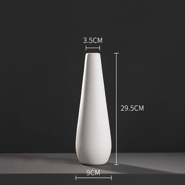 White Porcelain Flower Vases Moderne Vases
