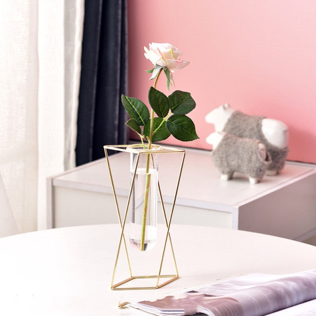 Creative Glass and Iron Vases Moderne Vases