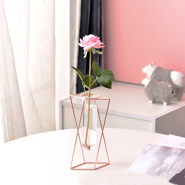 Creative Glass and Iron Vases Moderne Vases