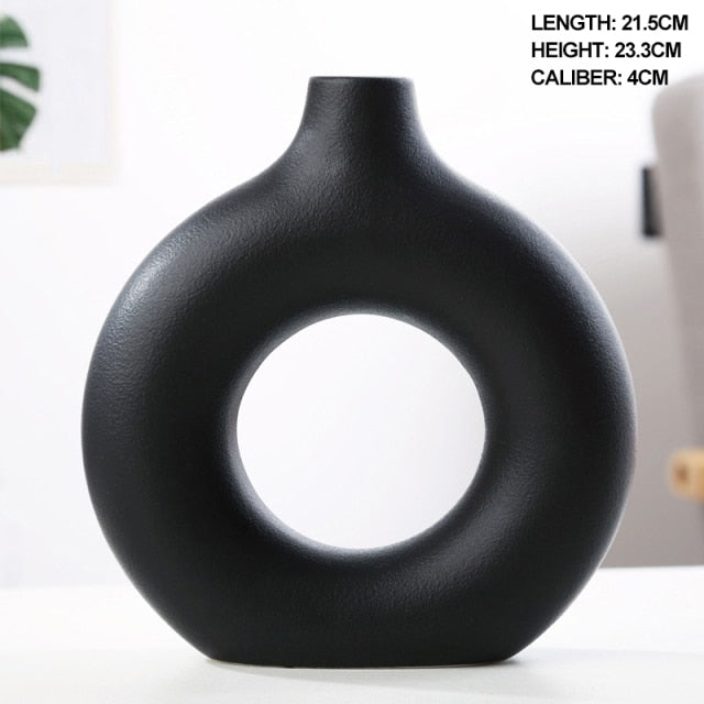Nordic Ceramic Circular Vases Moderne Vases