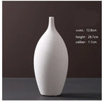 Minimalist White Ceramic Vase Moderne Vases