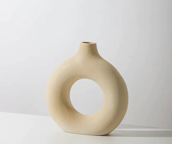 Frosted Biscuit Ceramic Vase Moderne Vases