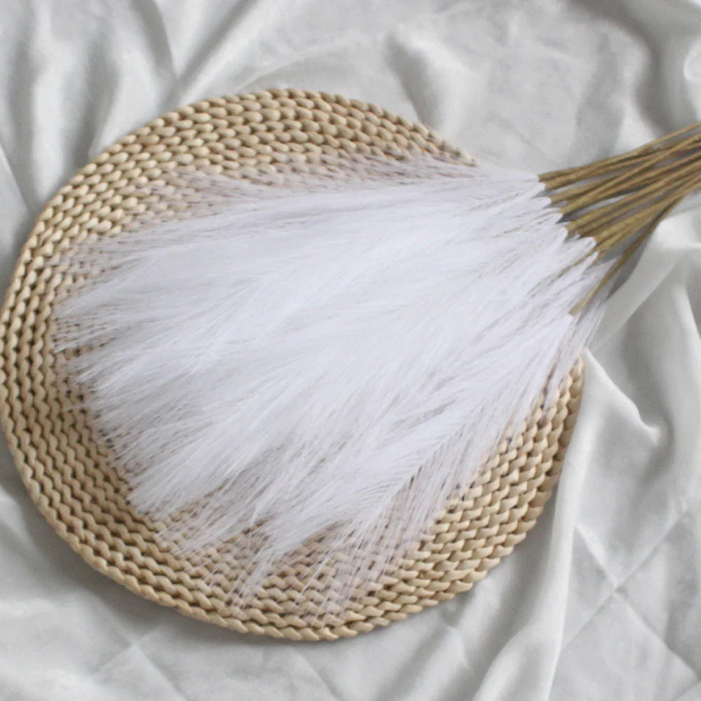 Faux Pampas Stems, Set of 6 Moderne Vases