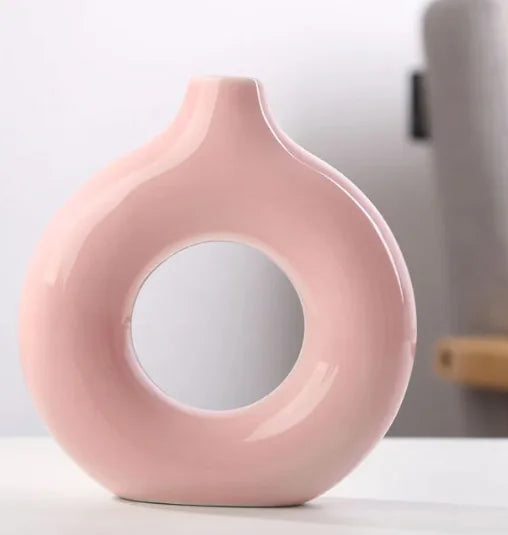 Frosted Biscuit Ceramic Vase Moderne Vases