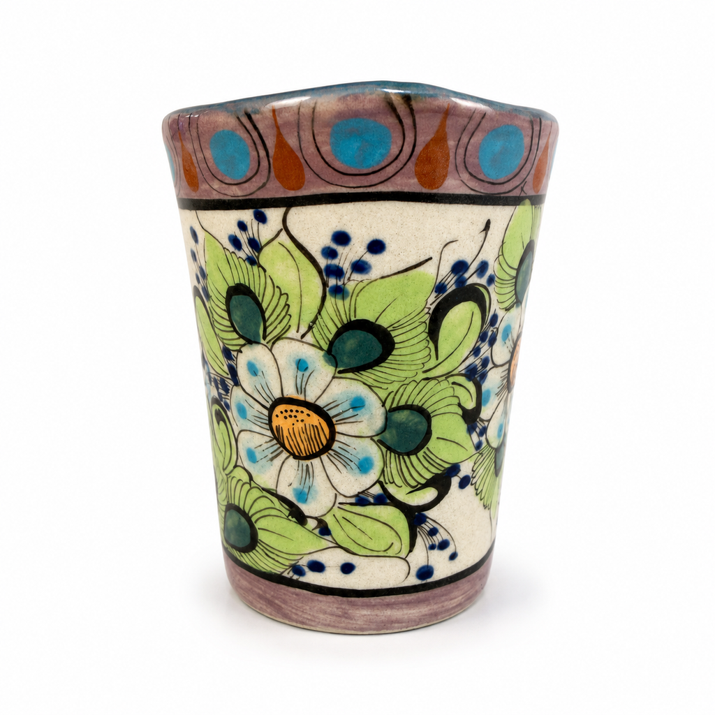 Hand-Painted Flared Ceramic Vase Upavim Crafts