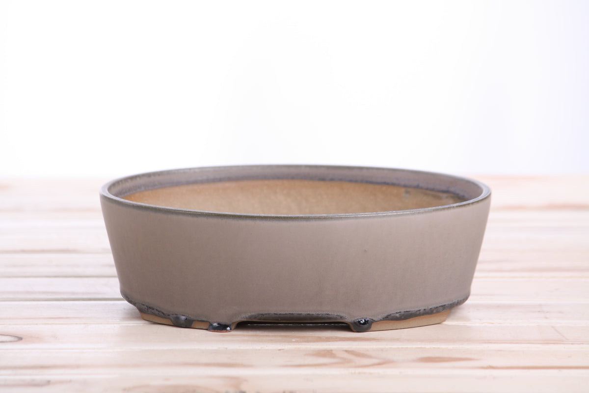 Oval A Bonsai Pot 8 Inch – Straight‑Sided Oval Ceramic Bonsai & Succulent Planter, High‑Fired Frost‑Proof Stoneware with Drainage & Wiring Holes, Handmade in USA (Ocean) Willow Bonsai Ceramics