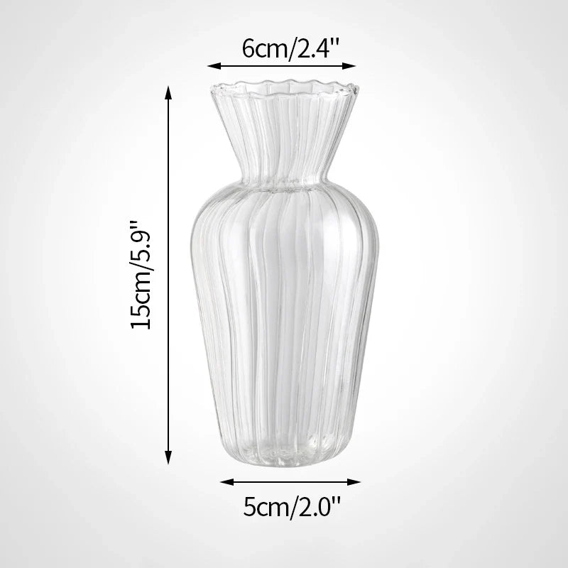 Minimalist Clear Glass Flower Vase DECORBITES