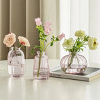 Minimalist Clear Glass Flower Vase DECORBITES