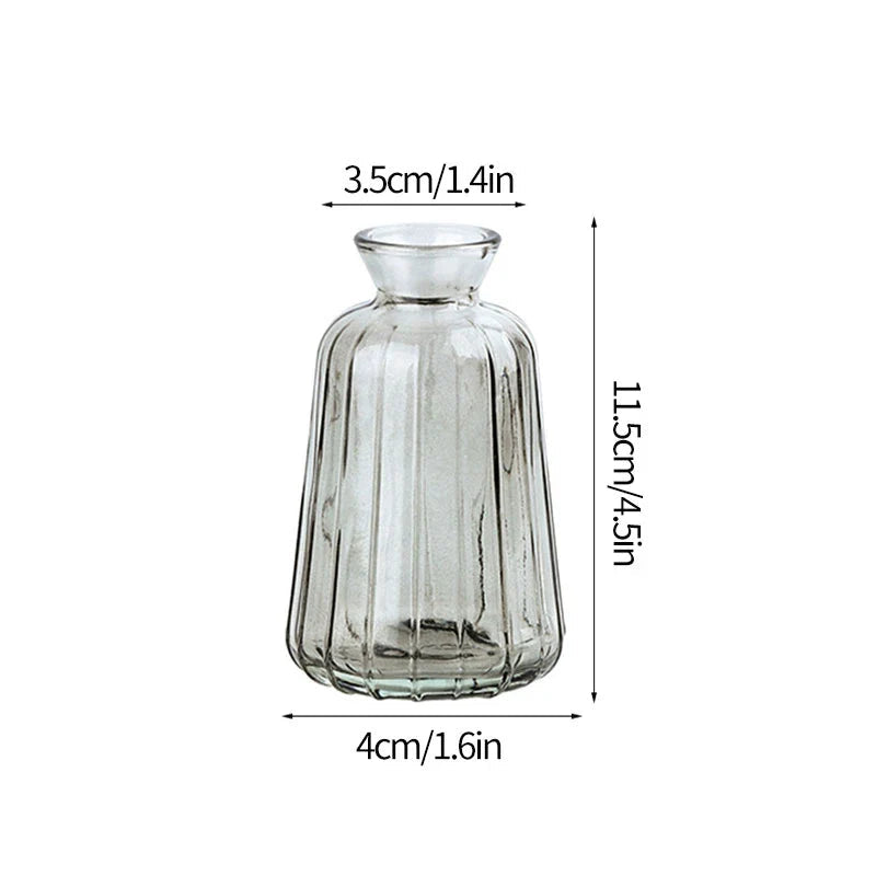 Minimalist Clear Glass Flower Vase DECORBITES