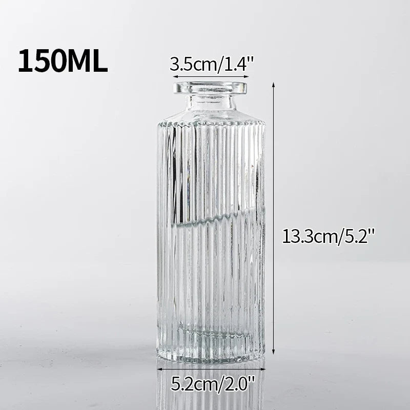 Minimalist Clear Glass Flower Vase DECORBITES
