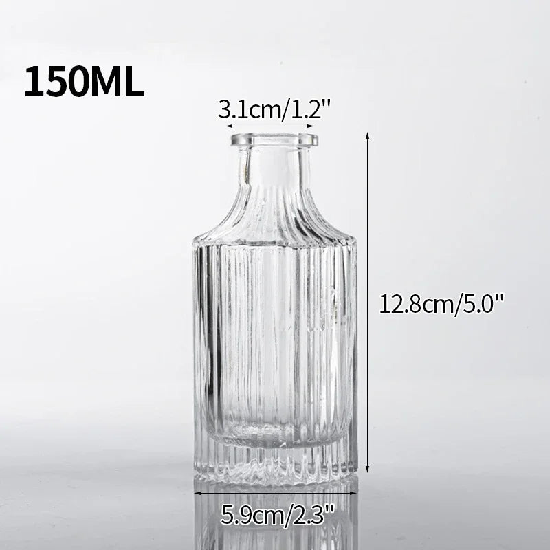 Minimalist Clear Glass Flower Vase DECORBITES