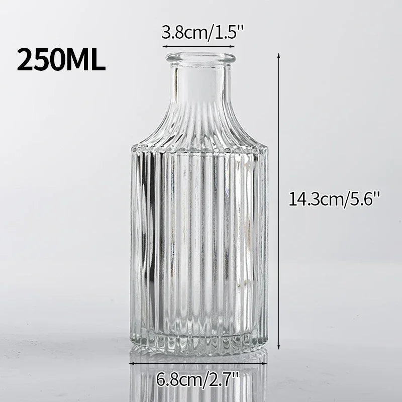 Minimalist Clear Glass Flower Vase DECORBITES