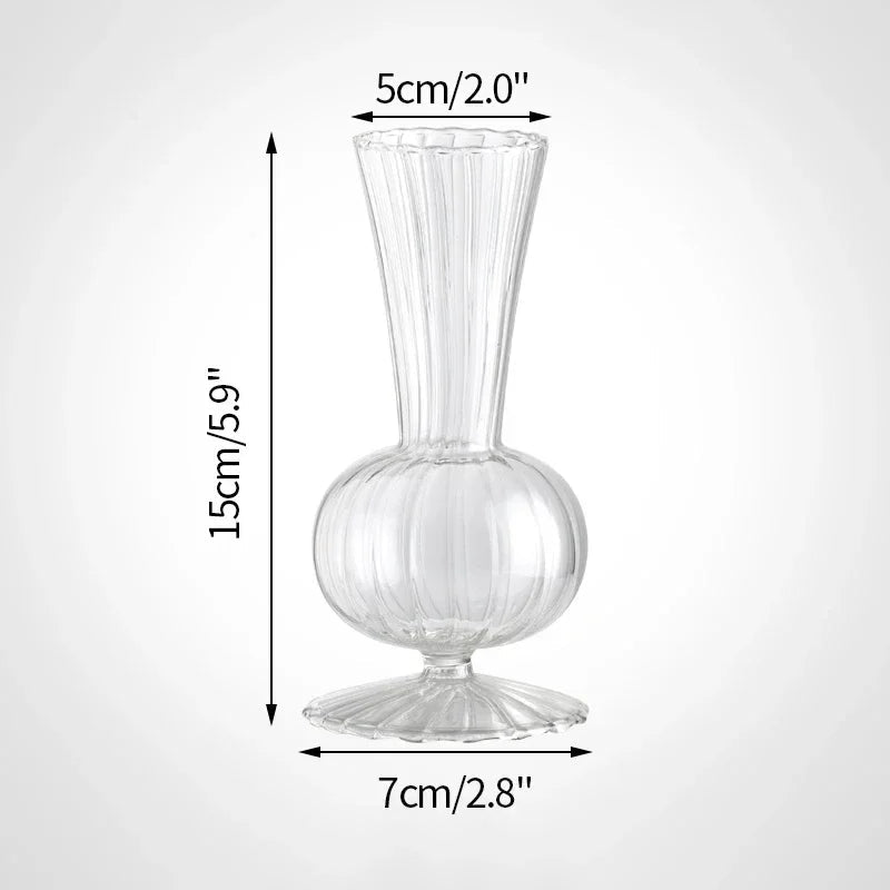 Minimalist Clear Glass Flower Vase DECORBITES