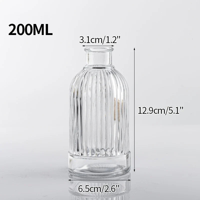 Minimalist Clear Glass Flower Vase DECORBITES
