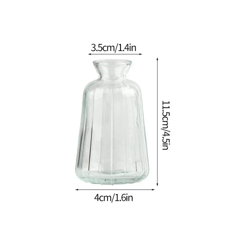 Minimalist Clear Glass Flower Vase DECORBITES