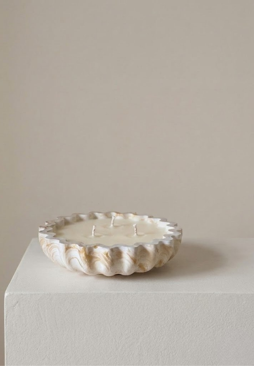 Fluted Candle Bowl Believe Candle